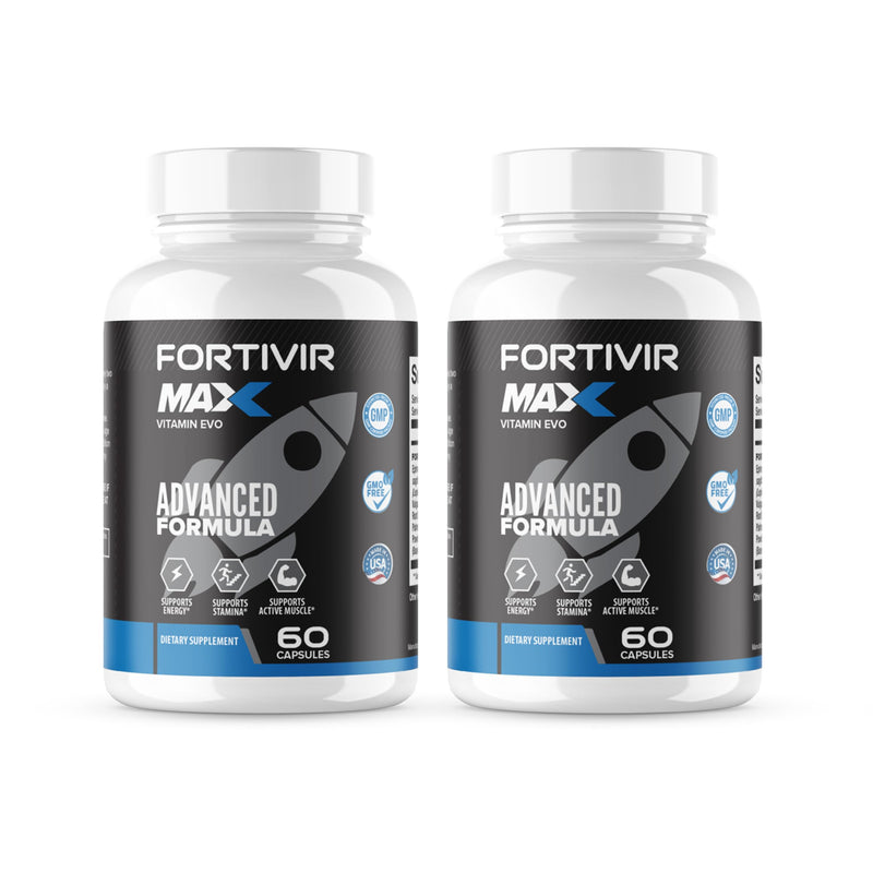 (2 Pack) Fortivir Max Capsules, Official Fortiver Max Support Supplement, FortivirMax Advanced Formula Multivitamin Maximum Strength Overall Health & Wellness 60 Servings 2 Month Supply (120 Capsules)