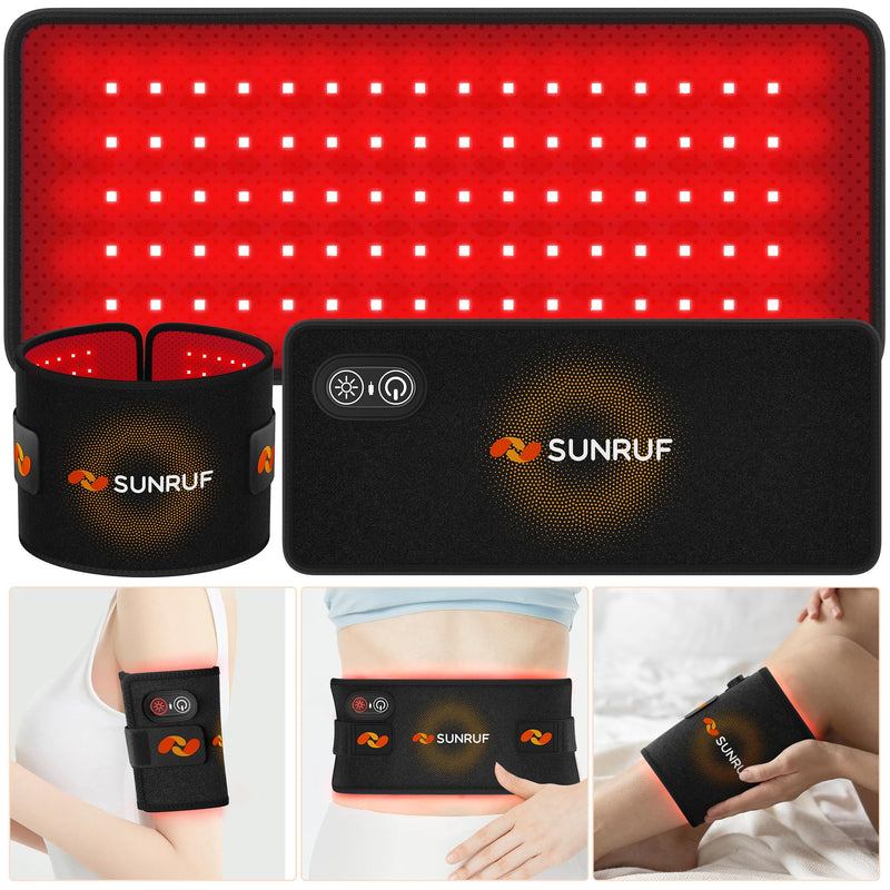 Red Light Therapy for Body, 2000mAh Rechargeable Cordless Portable Light Therapy Pad, 660&850nm Infrared Light Therapy for Back Waist Shoulder Knee Joint, Home Outdoor, Gifts for Women Men(13.6"x5.9")
