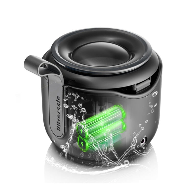 [Australia] - Dental Ultrasonic Cleaner: Rechargeable Denture Cleaner Machine, Black 