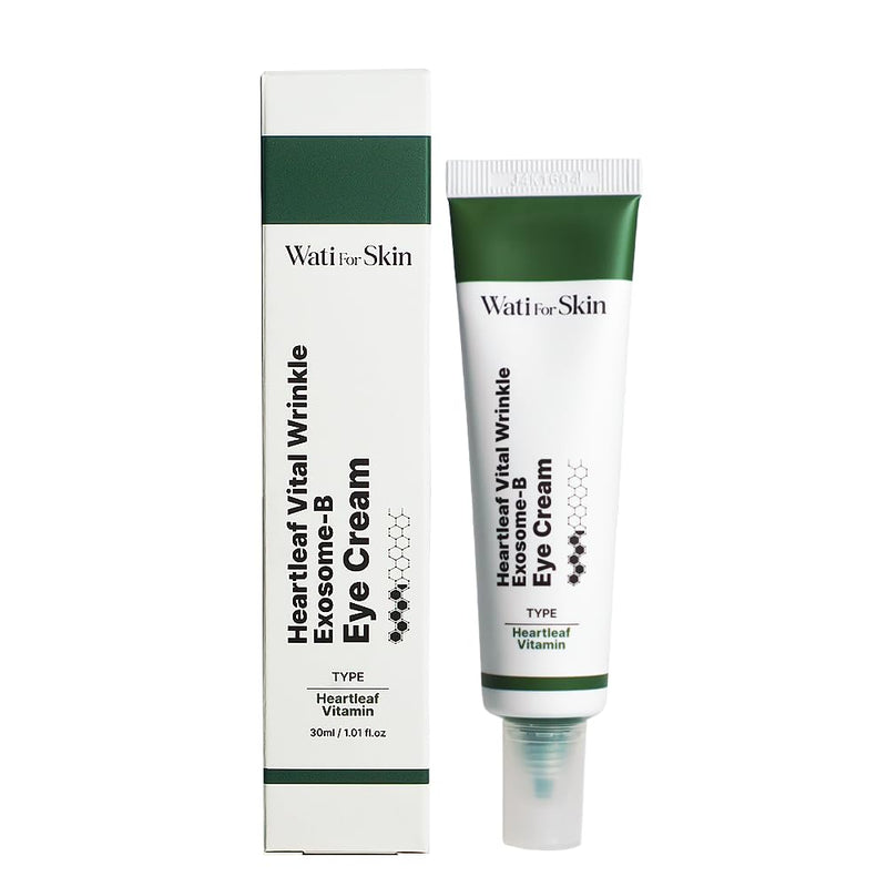 Exosome-B Eye Cream with Heartleaf & Vitamin C – Wrinkle Care & Soothing Formula for Delicate Eye Area – Korean Skincare, 30ml / 1.01 fl. oz.