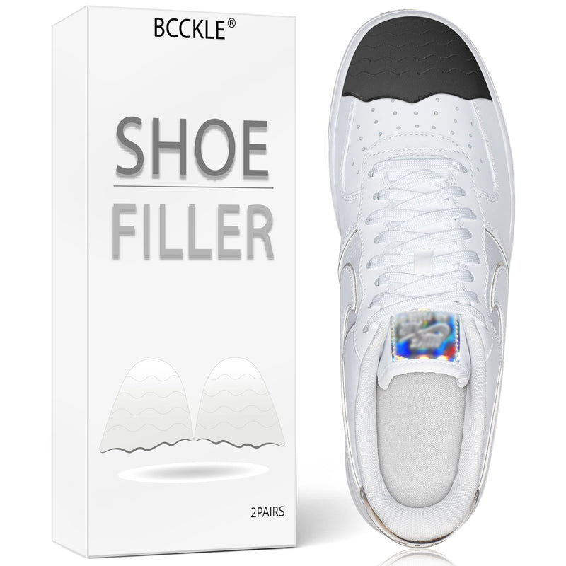 [Australia] - Shoe Fillers Inserts for Loose Shoes - Anti Slip Toe & Heel Pads with Ergonomic Design | Adjustable Insoles for Big Shoes Prevent Heel Slippage | Unisex Comfort. Black M:(Half to One Size Bigger) 
