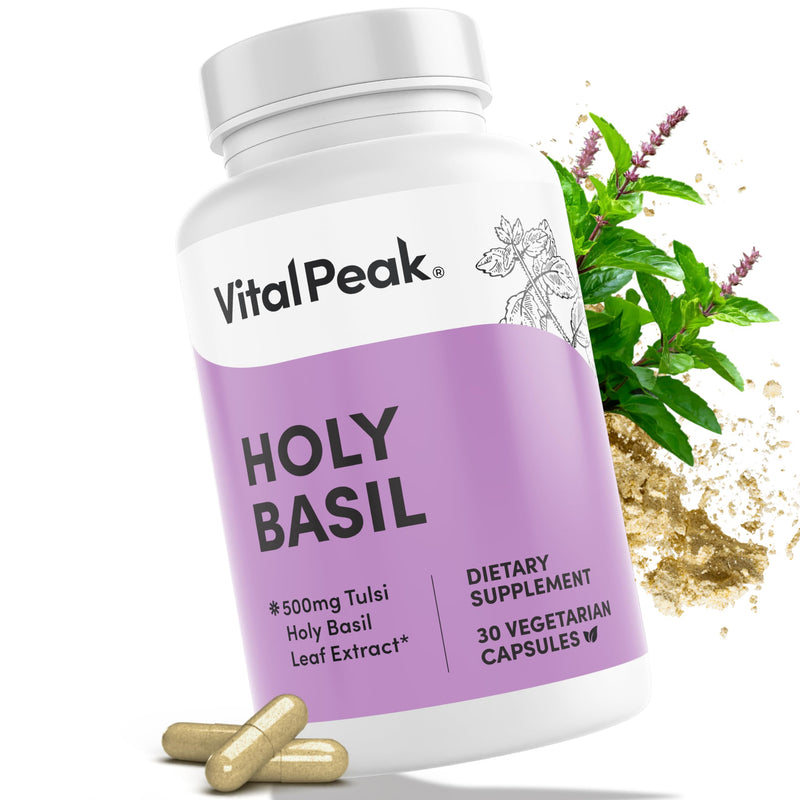[Australia] - Holy Basil 500 mg - Mood & Relaxation Support - Tulsi Supplements for Women & Men - Vegan, Gluten Free, Dairy Free, Soy Free Non-GMO - 30 Capsules 
