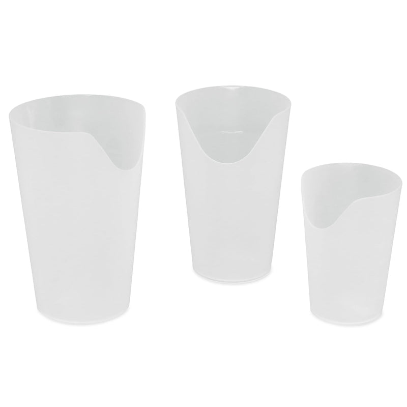 [Australia] - HealthSmart Nosey Cup Set - 3 Pack (4, 8, and 12 oz) - Adult Sippy Cup, Autism Friendly, Dysphagia, Special Needs, Parkinsons and Occupational Therapy Tools, Elderly Assistance Products 4, 8, and 12 oz 