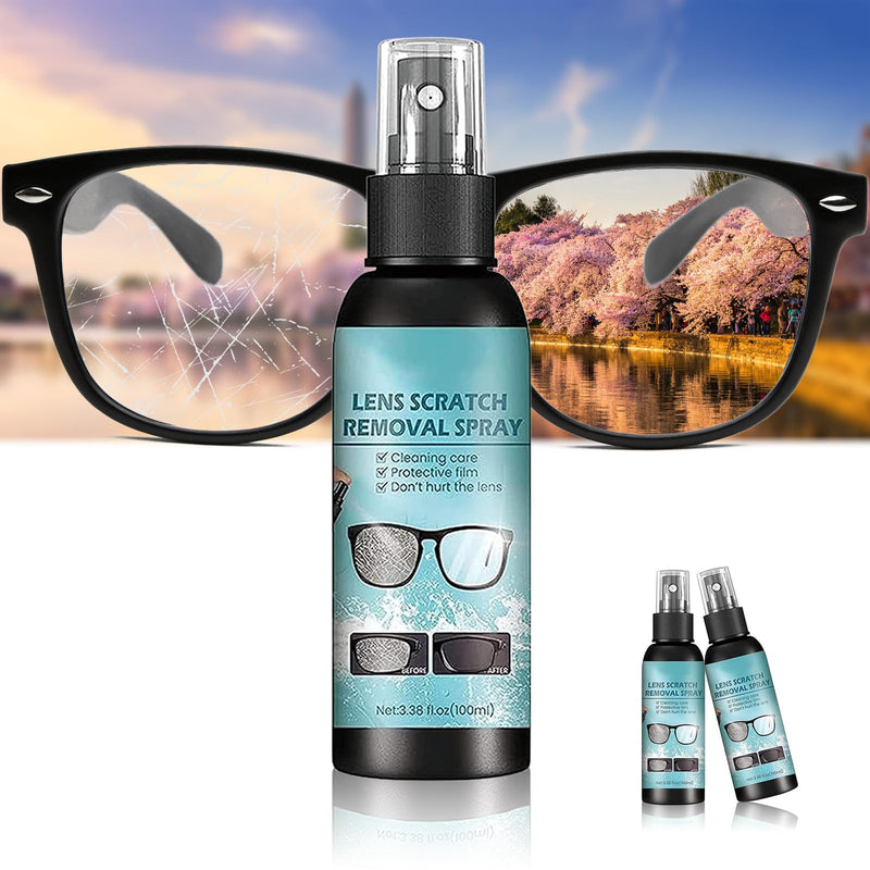 [Australia] - 2pcs-Lens Scratch Removal Spray,scratch remover for sunglasses, Lens Scratch Remover, Glasses Lens Cleaning Spray for Sunglasses Screen Cleaning Tool(100ml) Aloe Vera 3.38 Fl Oz (Pack of 1) 