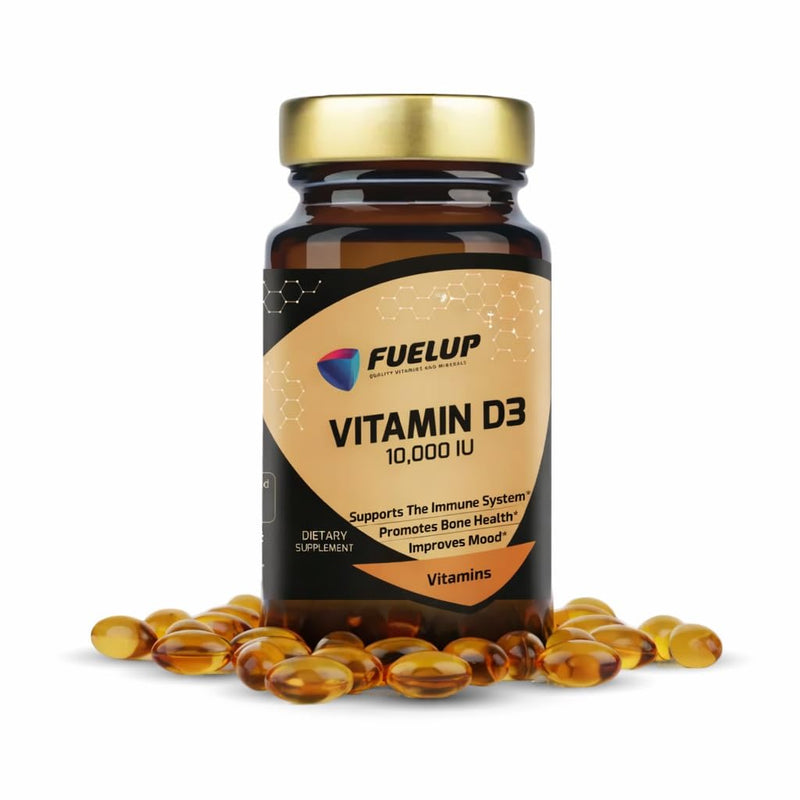 Vitamin D3 10000 IU, 120 Softgels – 4 Months Supply – High Strength Vitamin D Supplement – Daily Intake – Allergen Free – Gluten Free – for Adults – Easy to Swallow
