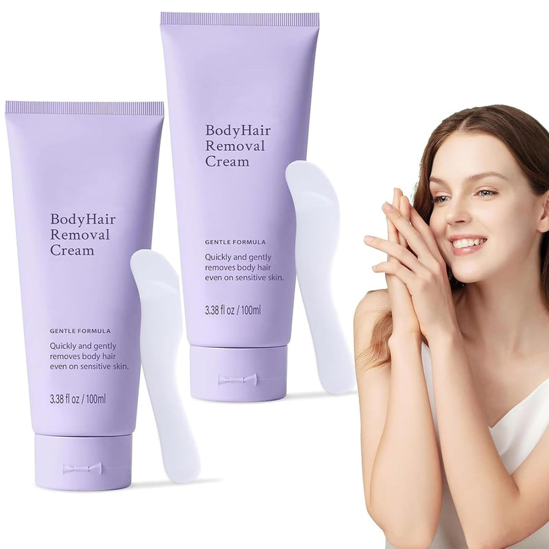 [Australia] - Hair Removal Cream for Women, Body and Facial Hair Removal Cream for Sensitive Skin (3.38 Fl Oz(Pack of 2)) 3.38 Fl Oz (Pack of 2) 