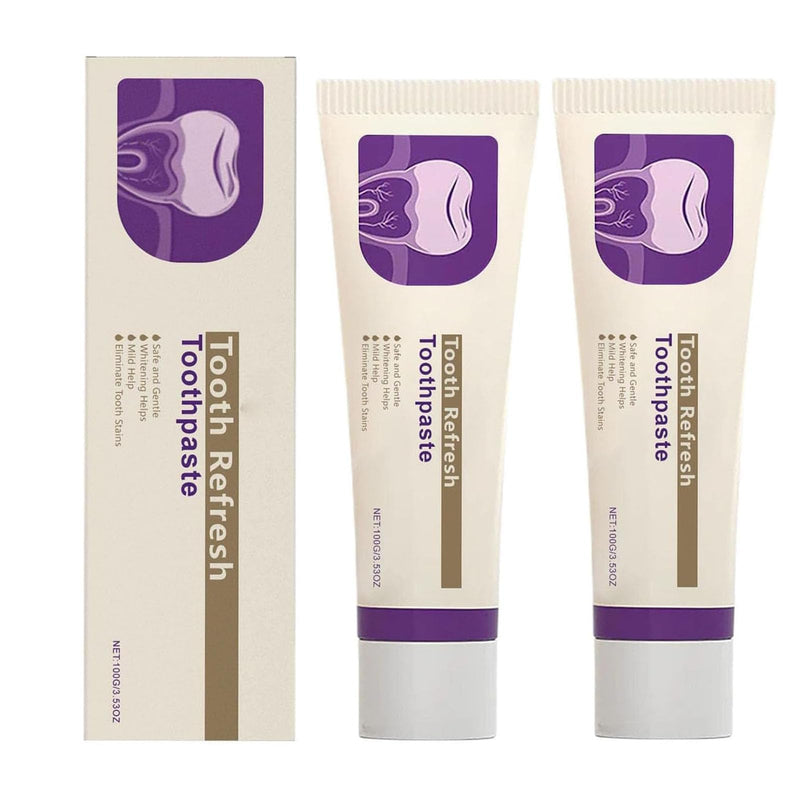 Nature Tooth Refresh Toothpaste,Whitening Toothpaste for Fresh Breath - Gentle Mint Formula, Stain Removal, Oral Care, Teeth Cleaning, Minty Freshness (100g) (2) 2