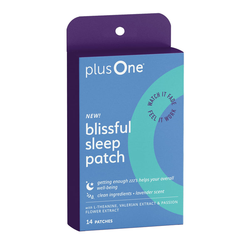 plusOne Blissful Sleep Patches – Magnesium and L-Theanine Patches, 14 Count | Promote Relaxation & Restful Sleep, Herbal, Vitamin-Infused Formula, Easy Peel & Stick