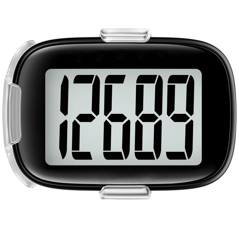 [Australia] - Pedometer Walking Simple 3D Step Counter with Clip and Lanyard, Activities Fitness Tracker Without Smartphone, Accurate Step Tracker for Women, Men, Seniors Black 