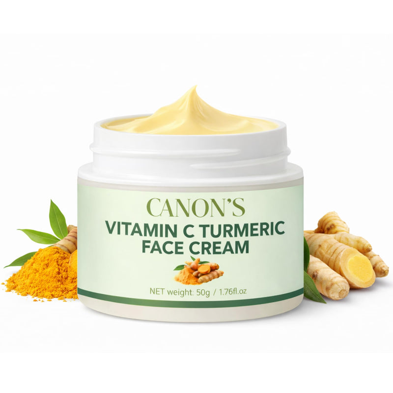 Lightweight Vitamin C Turmeric Face Cream – Daily Hydration Moisturizer, Fast Absorbing, Non-Greasy Feel – 1.76 fl oz