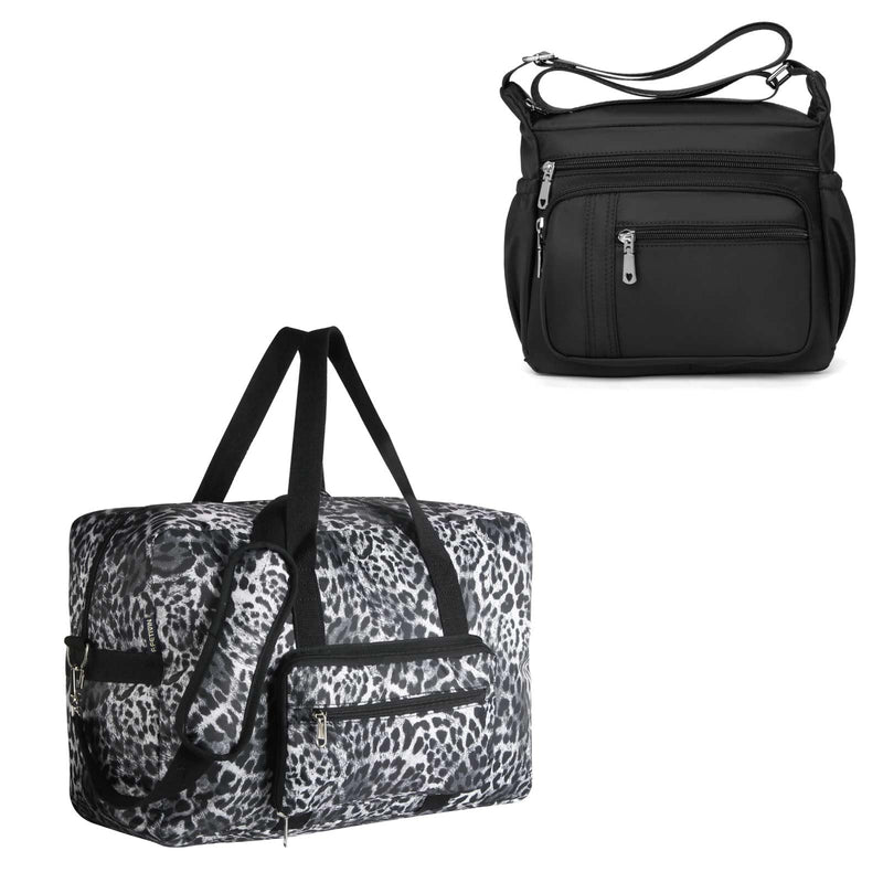 Weekender Bag Carry On Travel Duffle Women&Shoulder Handbag Pockets Bag Crossbody Travel Purses