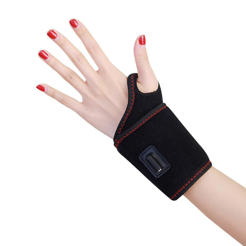 Electric Wrist Support with Heating Function Left/Right Hand | Hot Heater for Wrist Sprain & Joint Care | USB Heating | 3-Temperature Levels | Machine Washable | Black Left heating-CDB