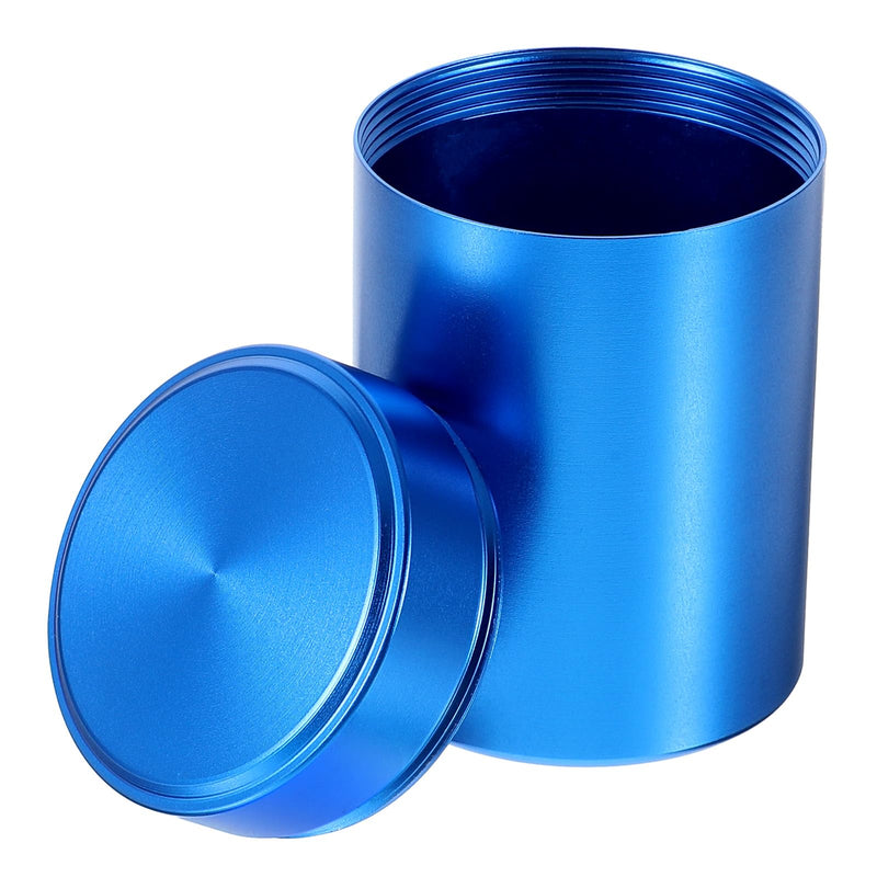 Small Pill Case Metal Portable Aluminium Alloy Round Pill Box Container Waterproof Pocket Medicine Box Holder Organizer Travel Camping Daily Outdoor Supplements Bottle for Vitamin Fish Oils