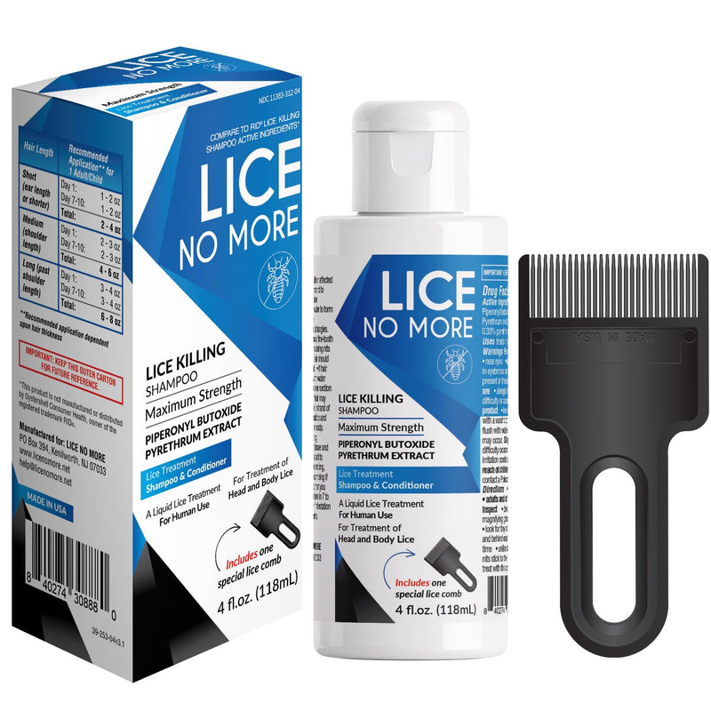 [Australia] - Lice Killing Shampoo 4 FL OZ - Maximum Stregth With Special Lice Comb - Made in the USA 