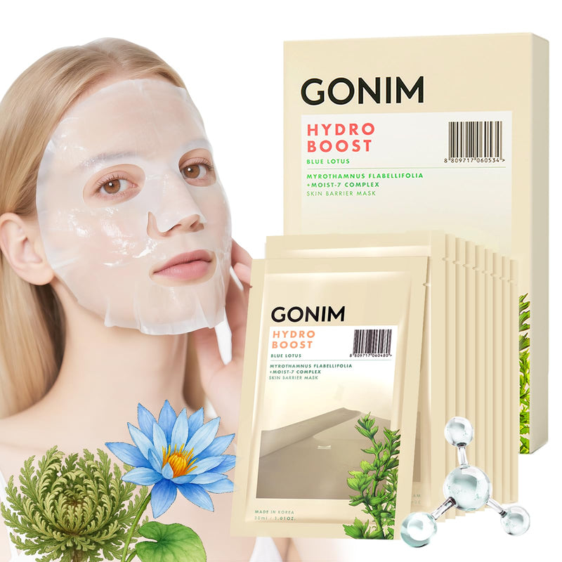 Korean Face Mask, Hydrating Face Mask Sheet with Hyaluronic Acid | Face masks for women with collagen activation and vitamin C; moisturizing facial mask for skin care, 30mlx10pcs 1 Count (Pack of 10)