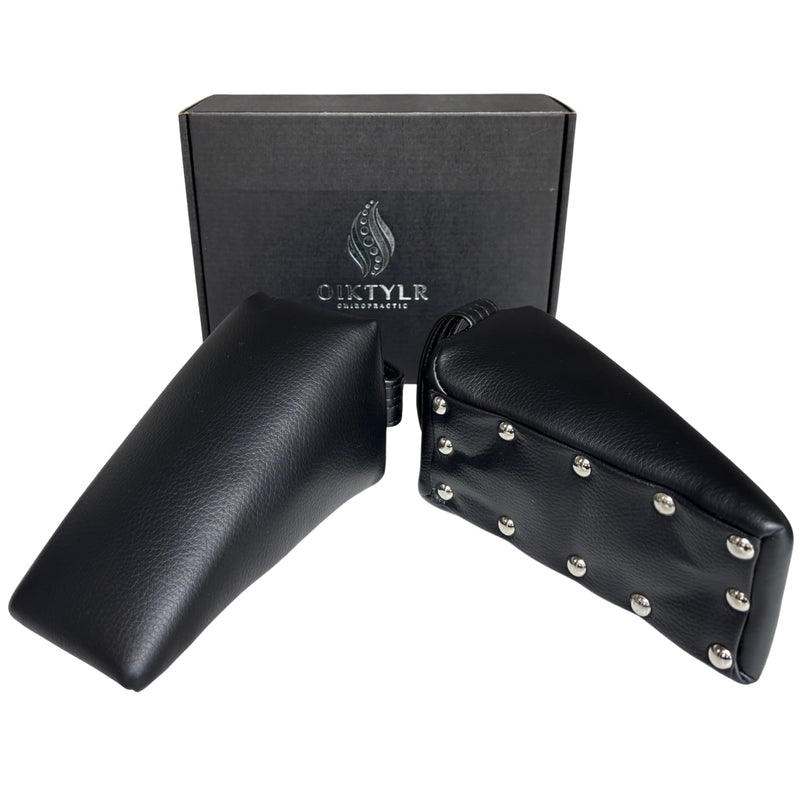 [Australia] - Oiktylr SOT Blocks Chiropractic, Soft & Comfortable Pelvic Blocks Wedges - Elastic Support Sponge - Dejarnette Style Pelvic Sacral Blocks, Chiropractor Wedges Blocks Set for HIPS (Matte Black) Matte Black 