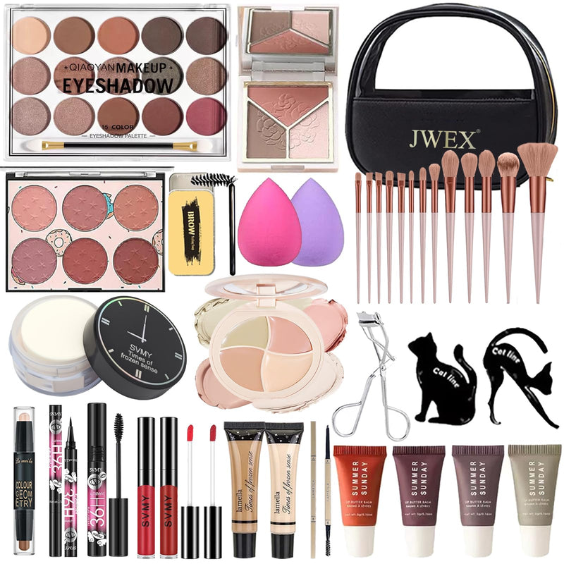 [Australia] - 37 Pcs All in One Makeup Kit for Women Full Kit, Makeup Gift Set for Beginners Teenager, Multipurpose Makeup Set Includes Eyeshadow Palette Contour Stick Cosmetic Brush (A204) 37 Pcs 
