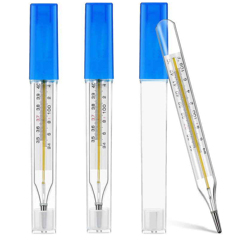 [Australia] - MAGICLULU 3Pcs Glass Oral Temperature for Adults Precise Measurement Fast Reading for Elderly Family Dual Scale ‚ÑÉ & ‚Ñâ 