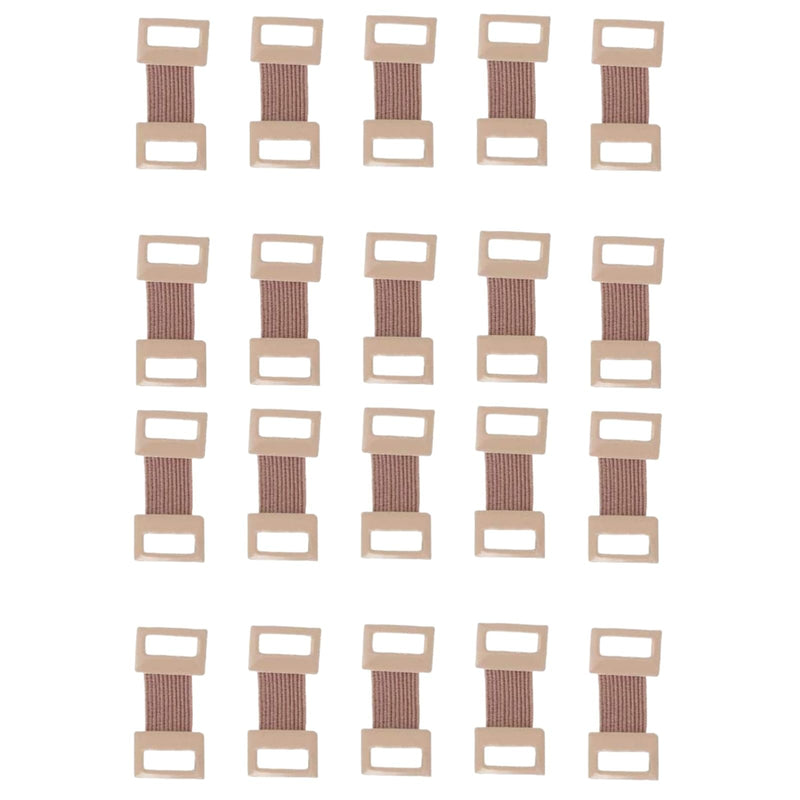 [Australia] - 20Pcs Brown Elastic Bandage Clips Adhesive Bandages Bandage Wrap Clips Stretch Metal Clips, Replaceable Wrap Clips for Various Types Bandages and Bandaging Supplies 