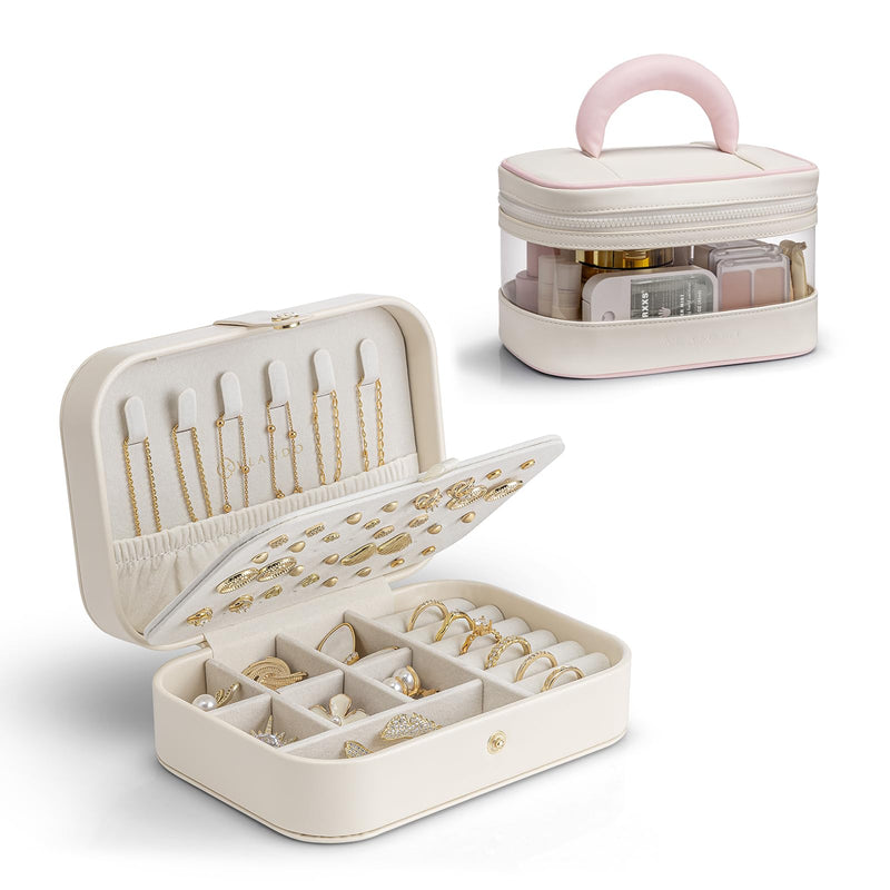 Vlando Travel Jewelry Case & Travel Makeup Bag