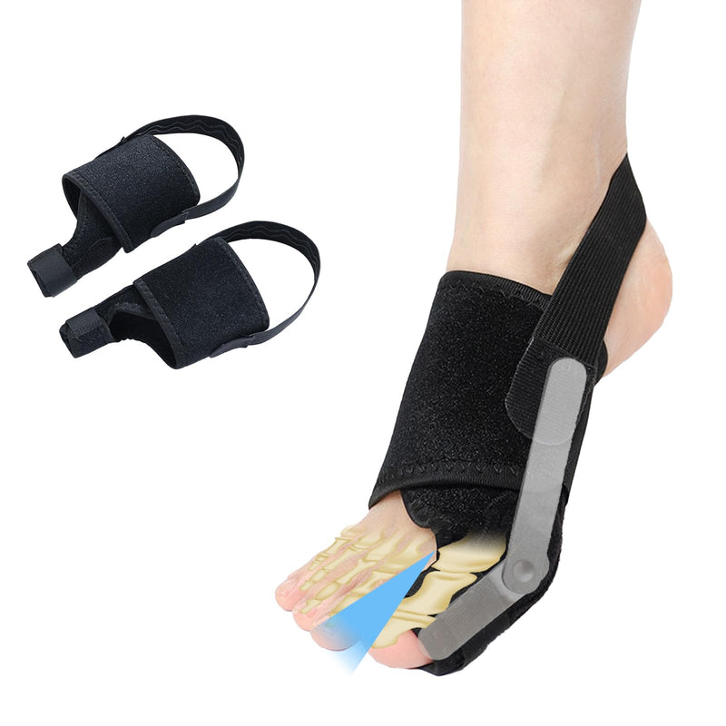 [Australia] - Bunion Corrector Pro 2.0 for Women & Men, Bunion Brace Big Toe Straightener for Left & Right Foot, Say Goodbye to Hallux Valgus (Black, 1 Pair) 