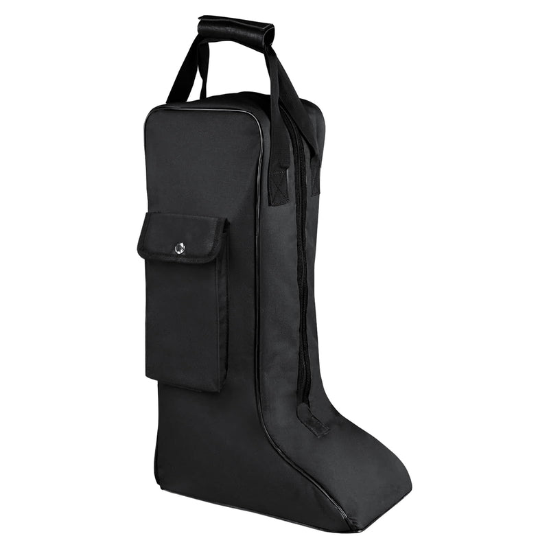 Portable Riding Boot Bag for Tall Boot, Oxford Equestrian Boot Bag with Handle, Cowboy Boot Travel Bag with Outer Pocket for Cowboy Boots, Snow Boots, Travel and Daily Use