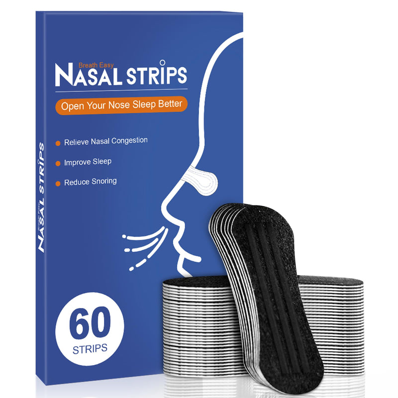[Australia] - Nasal Strips for Snoring (60 ct),Extra Breathing Nose Strips,Reduce Snoring Aids for Men & Women,Oil & Sweat Proof,Help Improves Sleep and Sports,Universal Fit 60 