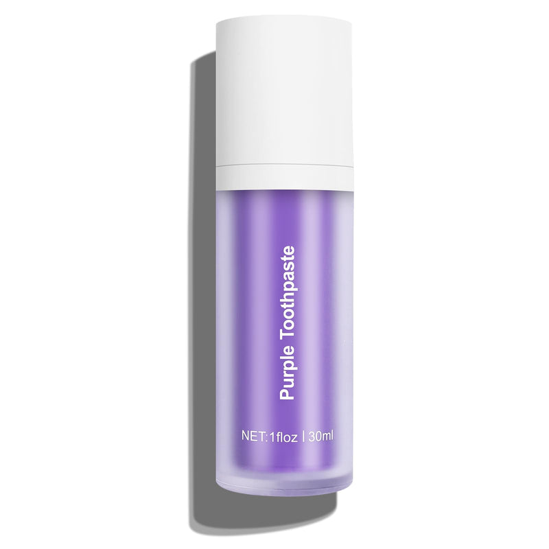 [Australia] - Purple Toothpaste for Teeth Whitening, Purple Toothpaste, Tooth Stain Removal, Tooth Stain Removal Colour Corrector, Teeth Whitening Kit 1 Fl Oz (Pack of 1) 