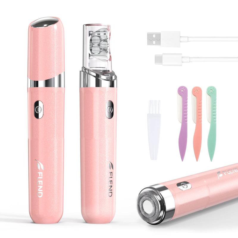 [Australia] - Facial Hair Remover for Women, 2-in-1 Epilator for Women with LED Light USB Rechargeable Portable Electric Epilators Painless Lady Shavers for Face, Lip, Chin, Leg, Arms, Bikini (Pink) Pink 