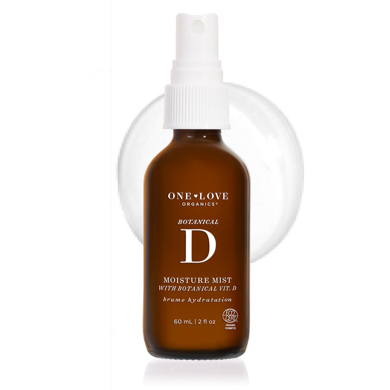 One Love Organics Botanical D Moisture Mist – Hydrating Face Mist & Toner with Vitamin D, Certified Organic & Cruelty Free 2 oz
