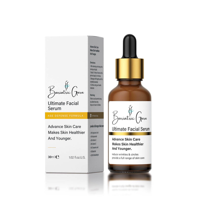 Ultimate Facial Serum – Advanced Anti-Aging, Brightening & Hydrating Face Serum with Retinaldehyde, Bakuchiol, Tranexamic Acid, Niacinamide, Vitamin C & E, Hyaluronic Acid – 1 fl oz