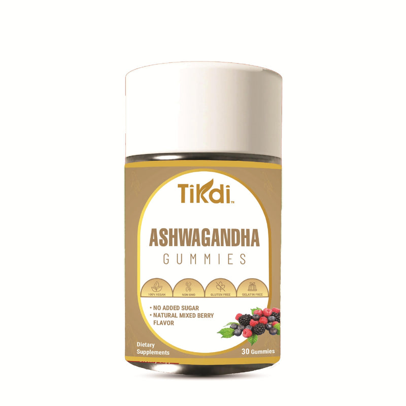 Ashwagandha Gummy - 30 Count - Mixed Berry, KSM-66, Vegan, Plant Based, Non-GMO, Gluten-Free, Gelatin Free, No Added Sugar