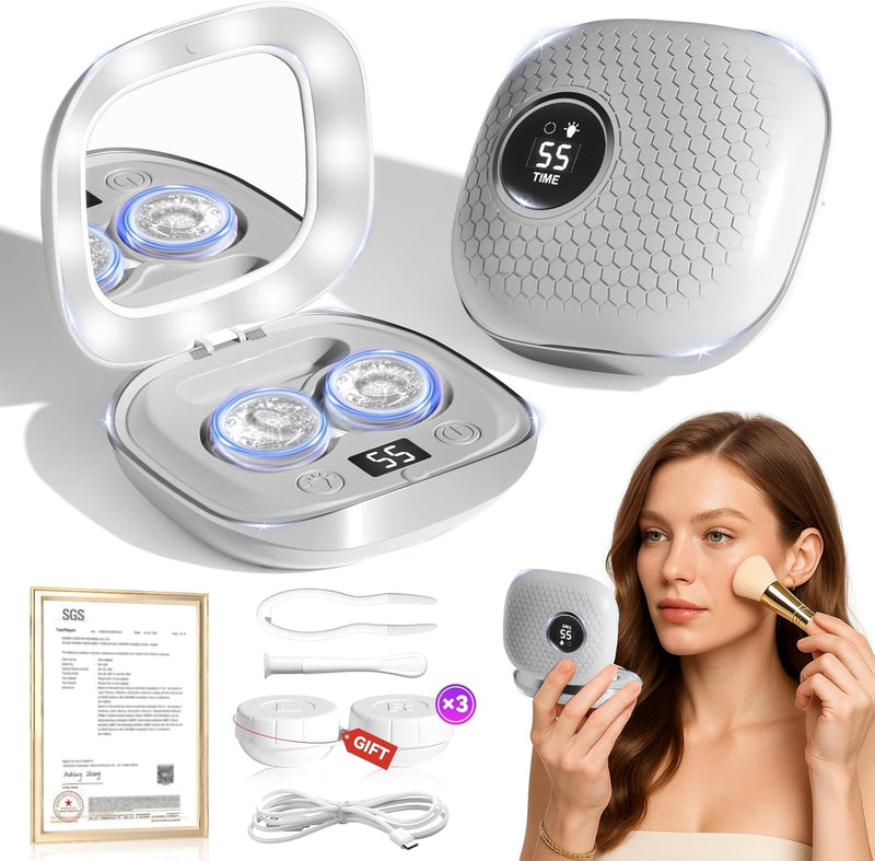 [Australia] - 2025 Upgraded Ultrasonic Contact Lens Cleaner„Äê50KHz Germany Super Motor„Äë„ÄêTop1 Intelligent Chip-Smart Modes„Äë Gentle Cleaning & 99% Brightness, Portable Soft Contact Lens Care Tools Home Travel (Grey) Grey 