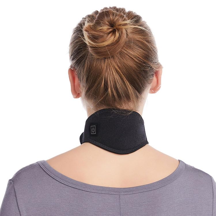 USB Neck Brace Heating Pad Electric Heated Neck Strap Wrap Rechargeable Protector Warmer for Soreness Stiffness