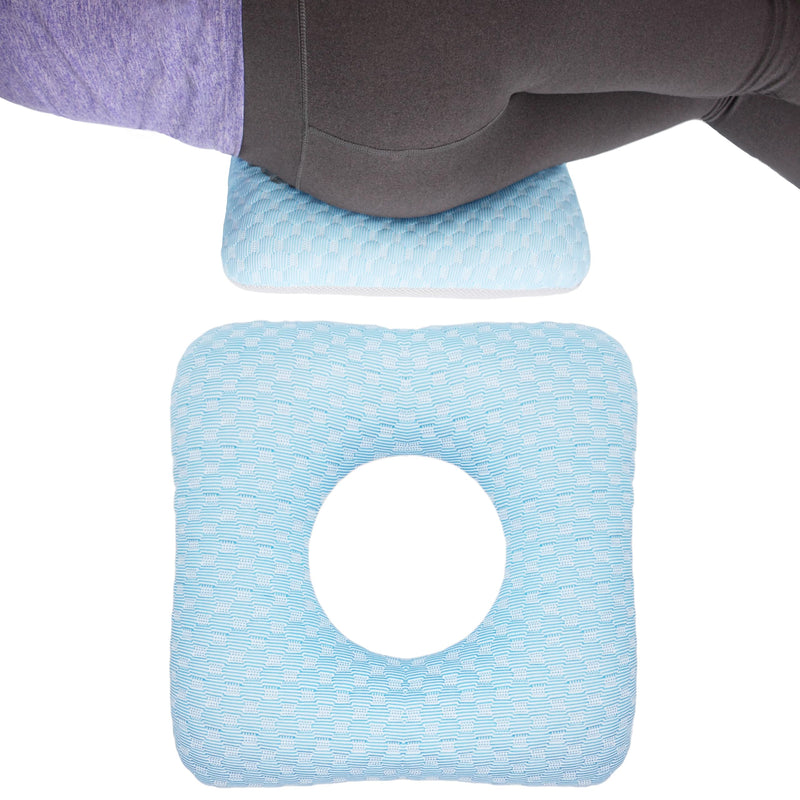 [Australia] - Donut Pillow Cushion for Bed Sores on Buttocks, Bed Sore Cushions for Butt, Bed Sore Pressure Relief Pillow for Sleeping, O Shaped Opening PE Hose Filling Cool Tailbone Pillow 