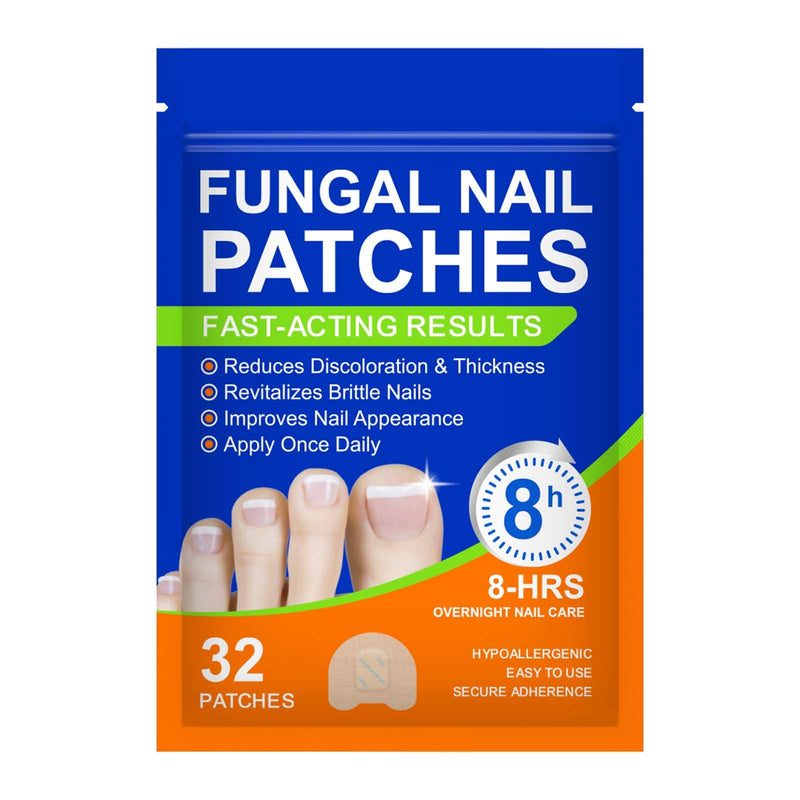 Extra Strength Toenail Treatment - 32 Pcs Nighttime Nail Patches, Overnight Toe Nail Treatments for Damaged Nails Foot Nails Repair and Care, 8-Hour Restores Healthy Appearance