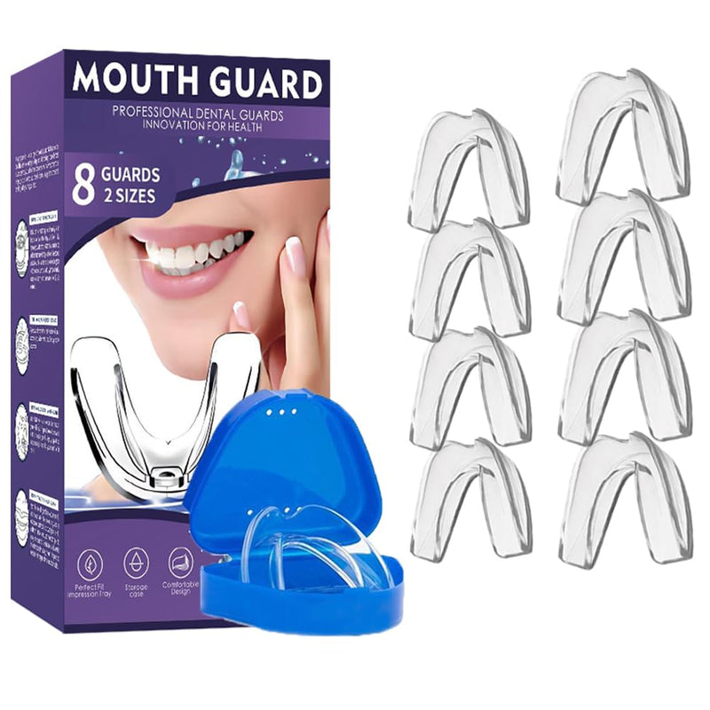 [Australia] - Mouth Guard for Grinding Teeth at Night,8 Pack Night Guards for Teeth Grinding,Teeth Grinding Mouth Guard for Sleep Upgraded Material,Mouthguards for Grinding of Teeth 2.5 Inch 