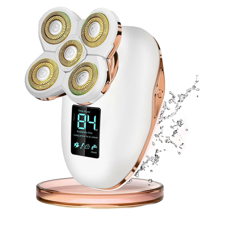 [Australia] - Electric Razors for Women Legs Travel : Rechargeable Waterproof Razor Trimmer for Womens - Dry Wet Electric Shaver for Women - Pro Portable Personal Body Shaver 1*gold Razor 