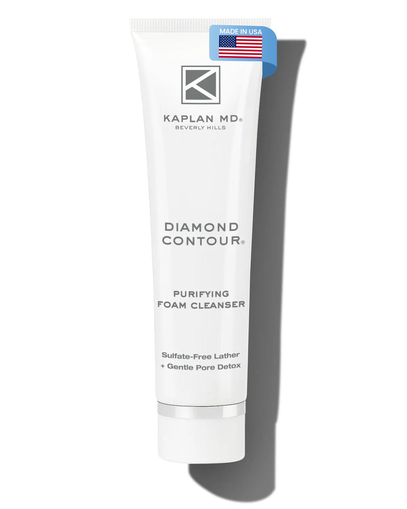 KAPLAN MD Purifying Foaming Cleanser, Diamond-Infused Gel Facial Wash | Salicylic Acid, Pro-Vitamin B5, Ginger Root, Alcohol-Free, Sensitive & All Skin Types