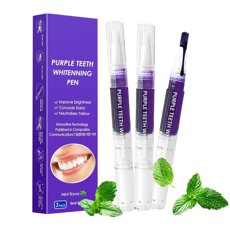 [Australia] - Teeth Whitening Pen, Teeth Whitener Effective Tooth Whitening Gel Kit, Professionally Stain Removal Effective, Painless, Low Sensitivity (3 Pcs) 0.1 Fl Oz (Pack of 3) 