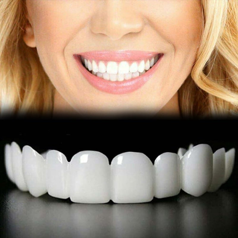 [Australia] - 2 Pairs, Temporarily Adjustable for Men and Women, Nature and Comfortable Regain Confidence Smile(White) White 