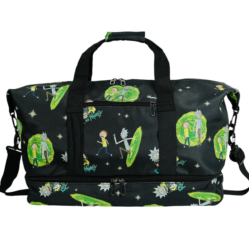 Fashion Travel Duffle Bag, Perfect for Travel, Gym, or Weekend Getaways | Durable Construction, Spacious Storage, Adjustable Shoulder Strap, Multiple Carrying Options RICKMORTY-0019