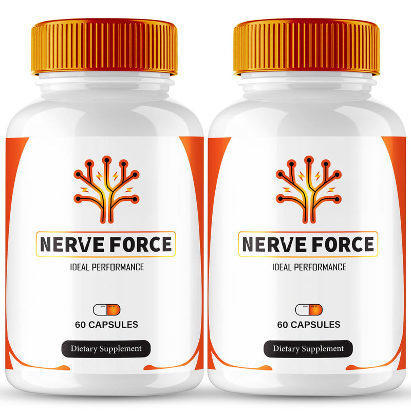 Nerve Force Neuropathy Supplement Capsules, Nerve Force for Neuropathy & Brain Health Supplement Pills - Advanced Nootropic Support Pills, NerveForce Cognitive Health & Function Reviews (2 Pack)