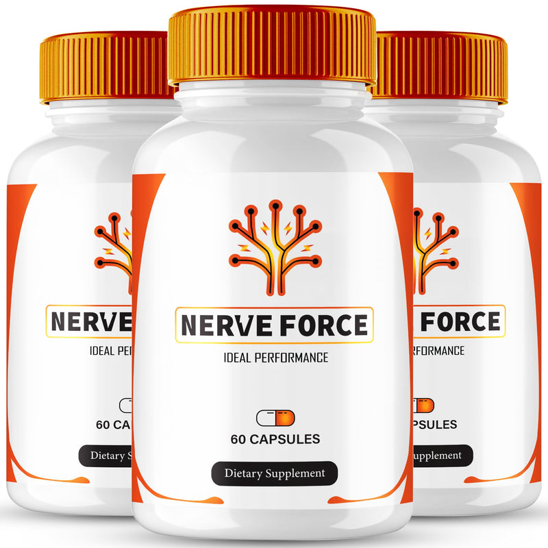 Nerve Force Neuropathy Supplement Capsules, Nerve Force for Neuropathy & Brain Health Supplement Pills - Advanced Nootropic Support Pills, NerveForce Cognitive Health & Function Reviews (3 Pack)