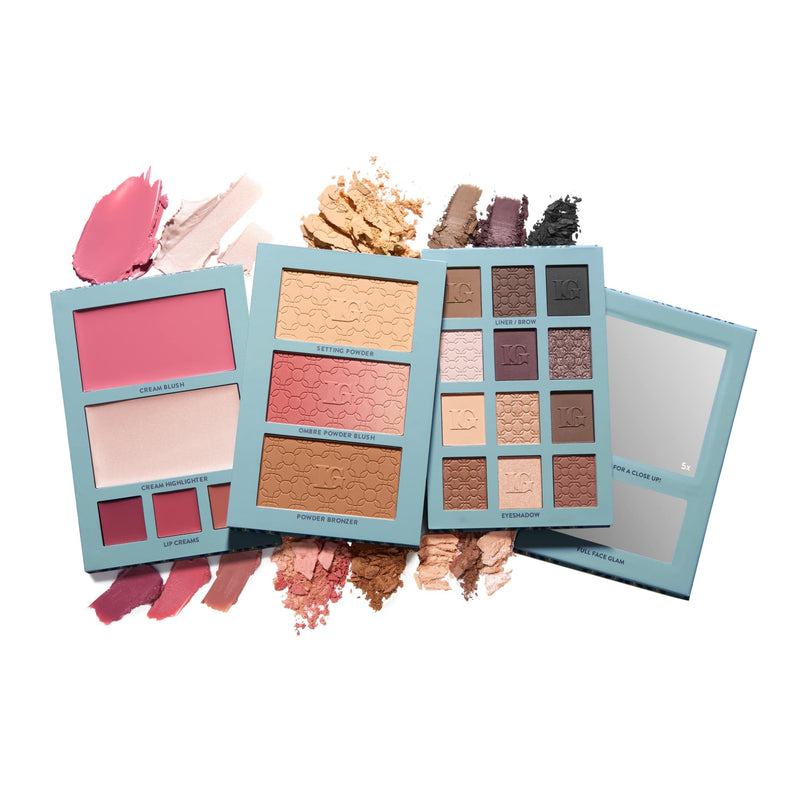 [Australia] - LAURA GELLER NEW YORK RSVP-Ready Big Night Out Full Face Travel Makeup Palette - All-in-One Set includes Eyeshadows, Eye Liners, Blush, Bronzer, Highlighter, Setting Powder, and Lip Creams 
