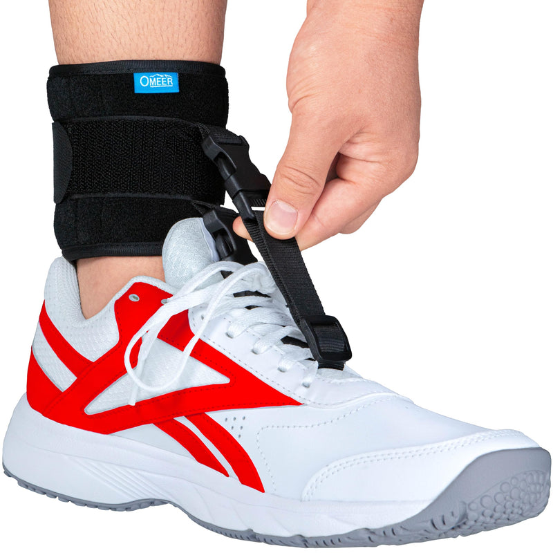 [Australia] - Omeer AFO Foot Drop Brace For Walking With Shoes Provides Adjustable Drop Foot Brace Support For Men Or Women Can Be Worn With the Shoes You Already Own And Can Be Worn On Your Left or Right Leg 