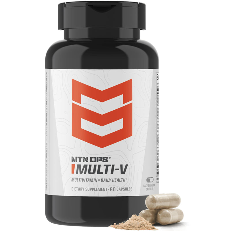 MTN OPS Multi-V Daily Multivitamin for Men & Women, 90 Capsules | Daily Multivitamin, Vitamins & Minerals, Men & Women, Immune & Energy Support Multi-V Capsules - Gender Neutral