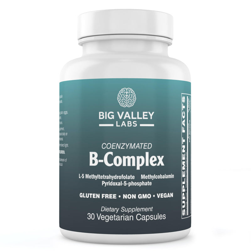 Methylated B-Complex Vitamin Capsules – Activated Coenzymated B-Complex with Methyl B12, Methylfolate & P5P – High-Absorption Methyl B Vitamins – Vegan, Non-GMO – 30 Capsules