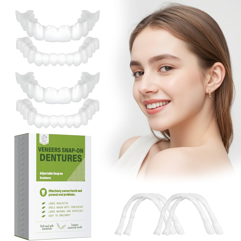 [Australia] - Temporary Veneers Kit for Women and Men, Tooth Replacement Kit, Nature and Comfortable (4PCS) 5 