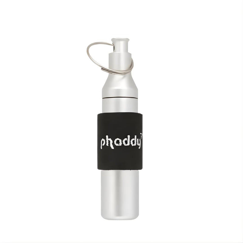phaddy™ Keychain Container + Compression Band — Store Inside, Secure Outside | Holds Cash, Vitamins & Small Essentials (Silver, Standard) Silver